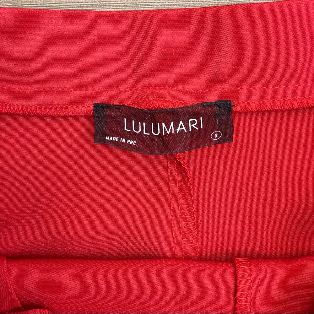 Lulumari Red Rhinestone Bow Wrap Front Mini Skort - Picture 3 of 10